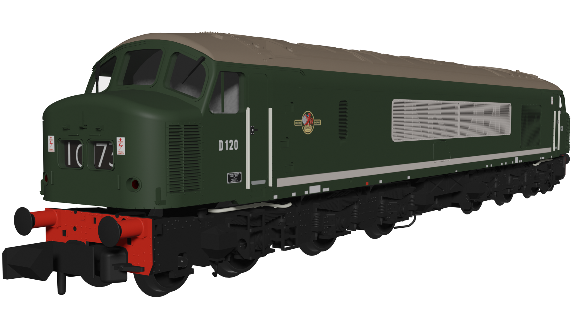 948101 Class 45 D120 Plain BR Green (image for) 948101 Class 45 D120 Plain BR Green