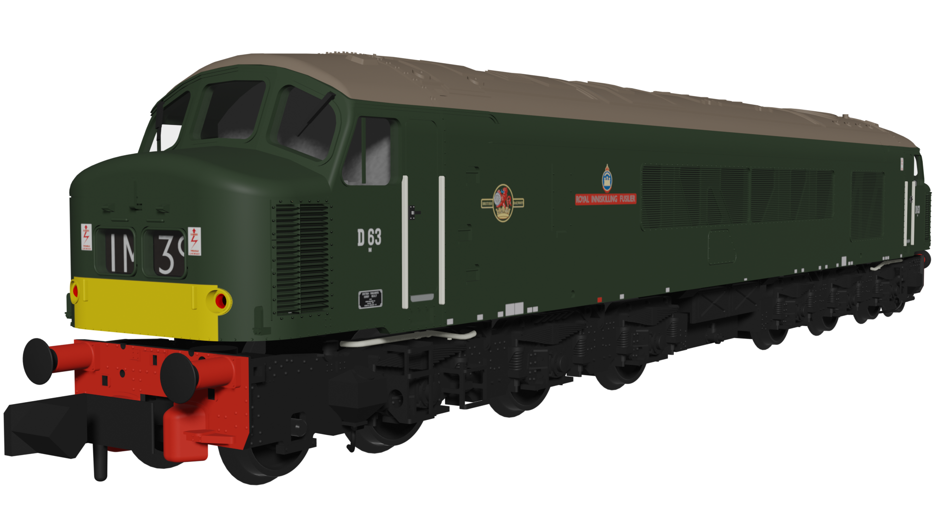948103 Class 45 D63 Royal Inniskilling Fusilier BR Economy Green (image for) 948103 Class 45 D63 Royal Inniskilling Fusilier BR Economy Green