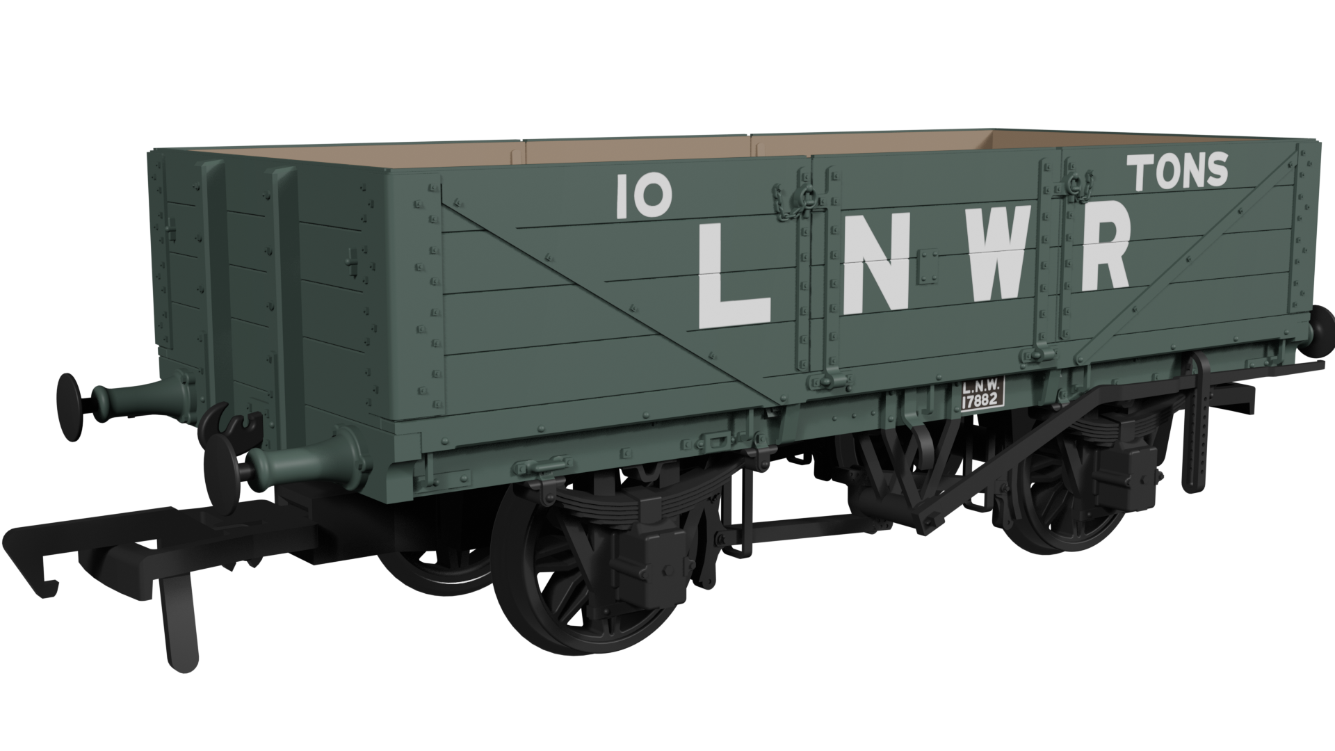 950003 LNWR D84 4-Plank Open – No.17882 LNWR Grey (image for) 950003 LNWR D84 4-Plank Open – No.17882 LNWR Grey