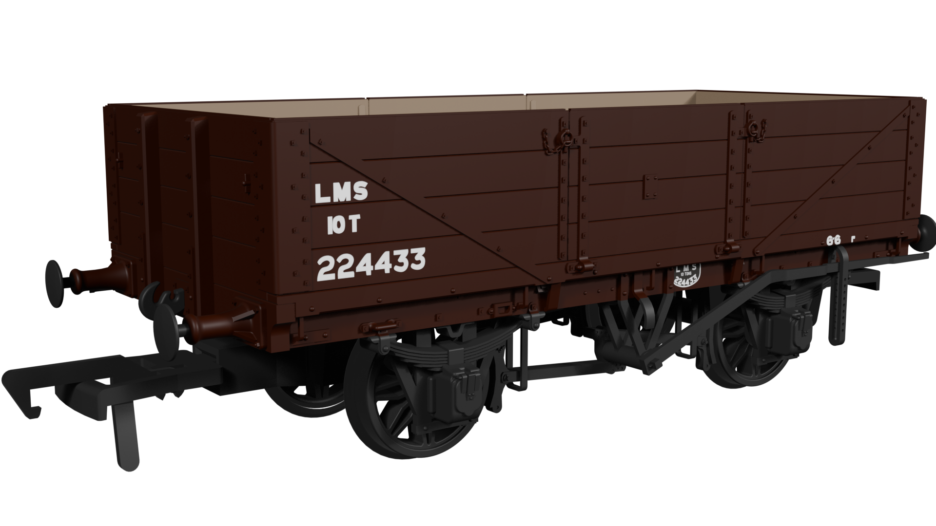 950007 LNWR D84 4-Plank Open – No.224433 LMS Bauxite (post-1936) (image for) 950007 LNWR D84 4-Plank Open – No.224433 LMS Bauxite (post-1936)