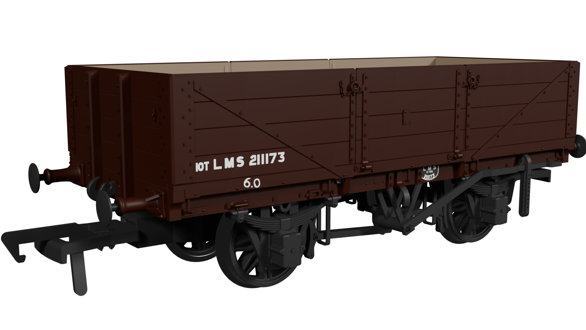 950008 LNWR D84 4-Plank Open – No.211173 LMS Bauxite (post-1936) (image for) 950008 LNWR D84 4-Plank Open – No.211173 LMS Bauxite (post-1936)