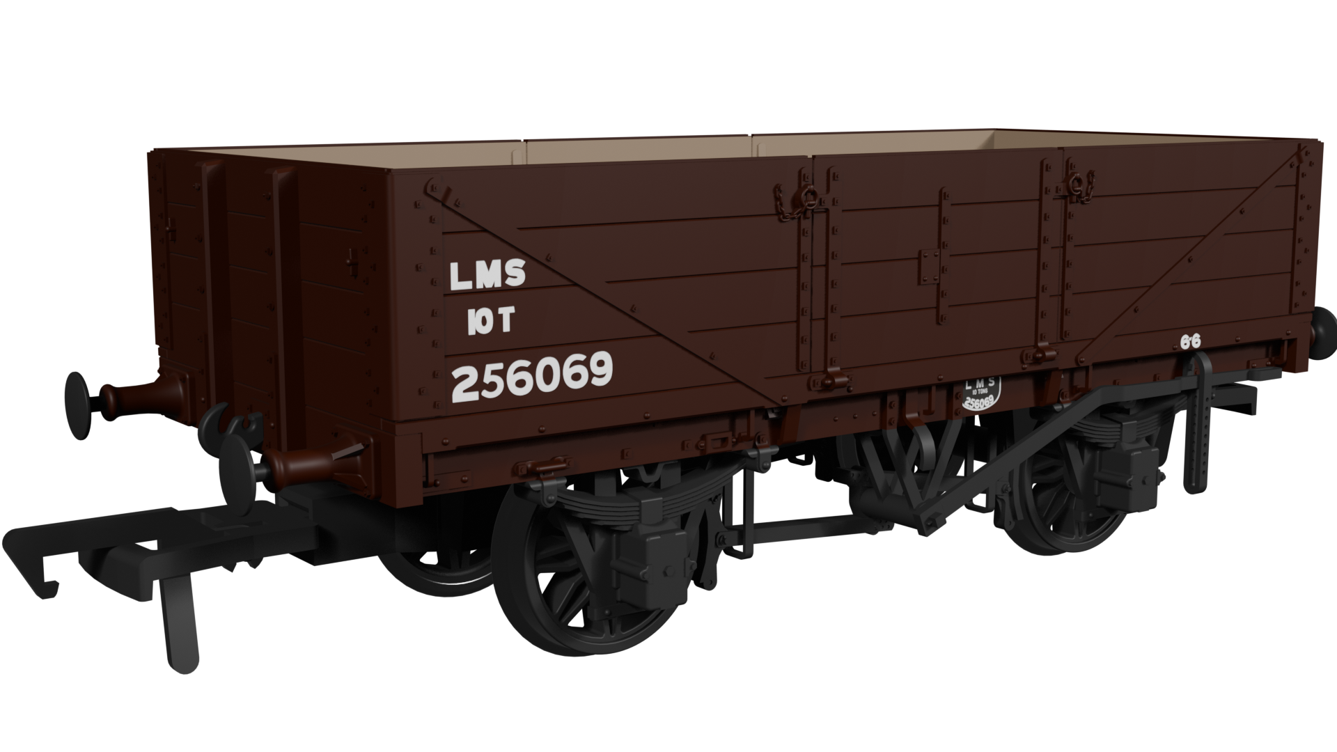 950016 LNWR D90 4-Plank Open – No.256069 LMS Bauxite (post-1936) (image for) 950016 LNWR D90 4-Plank Open – No.256069 LMS Bauxite (post-1936)