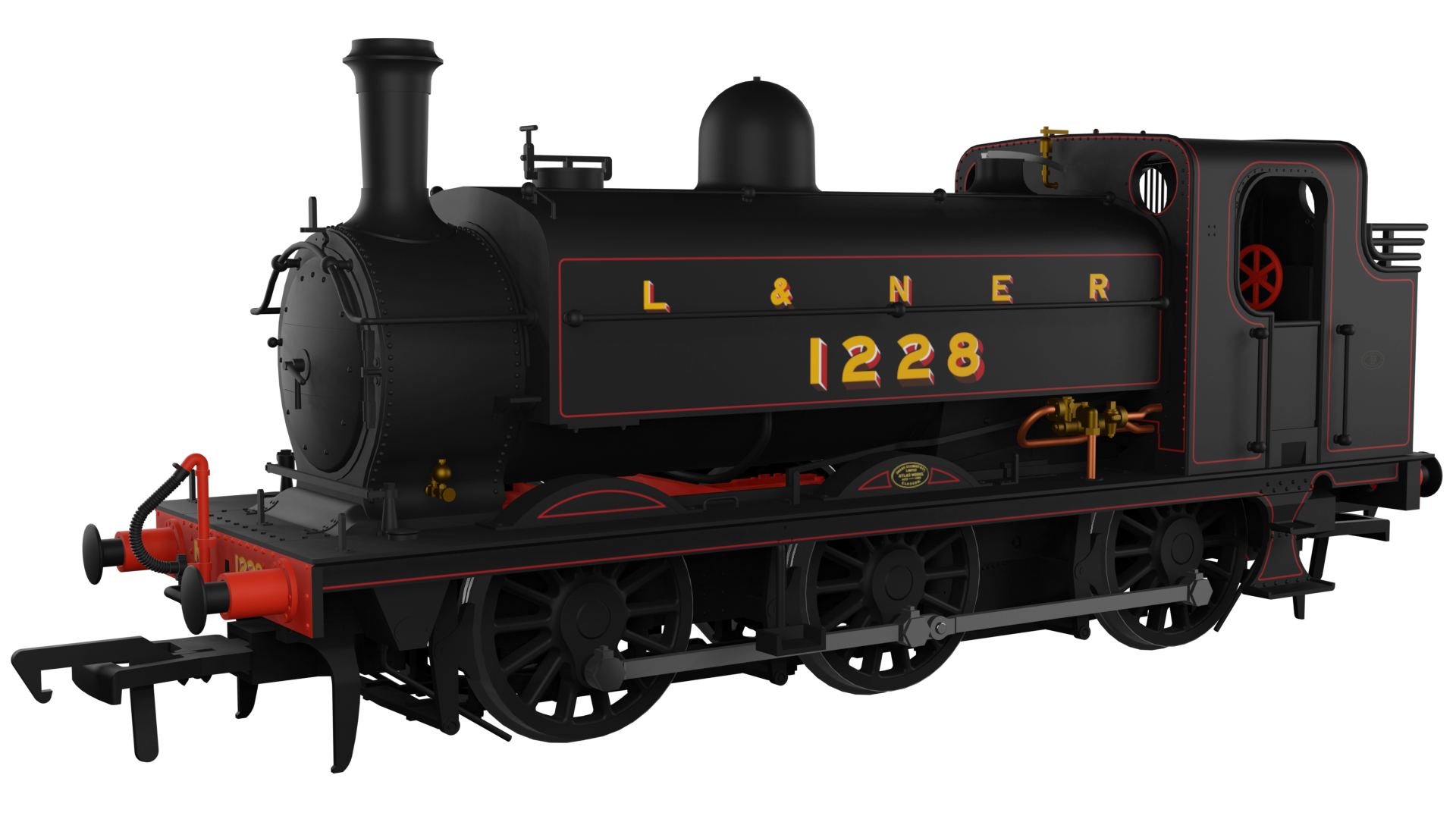 958003 LNER J52/2 No.1228 L&NER Black with Red Lining (image for) 958003 LNER J52/2 No.1228 L&NER Black with Red Lining