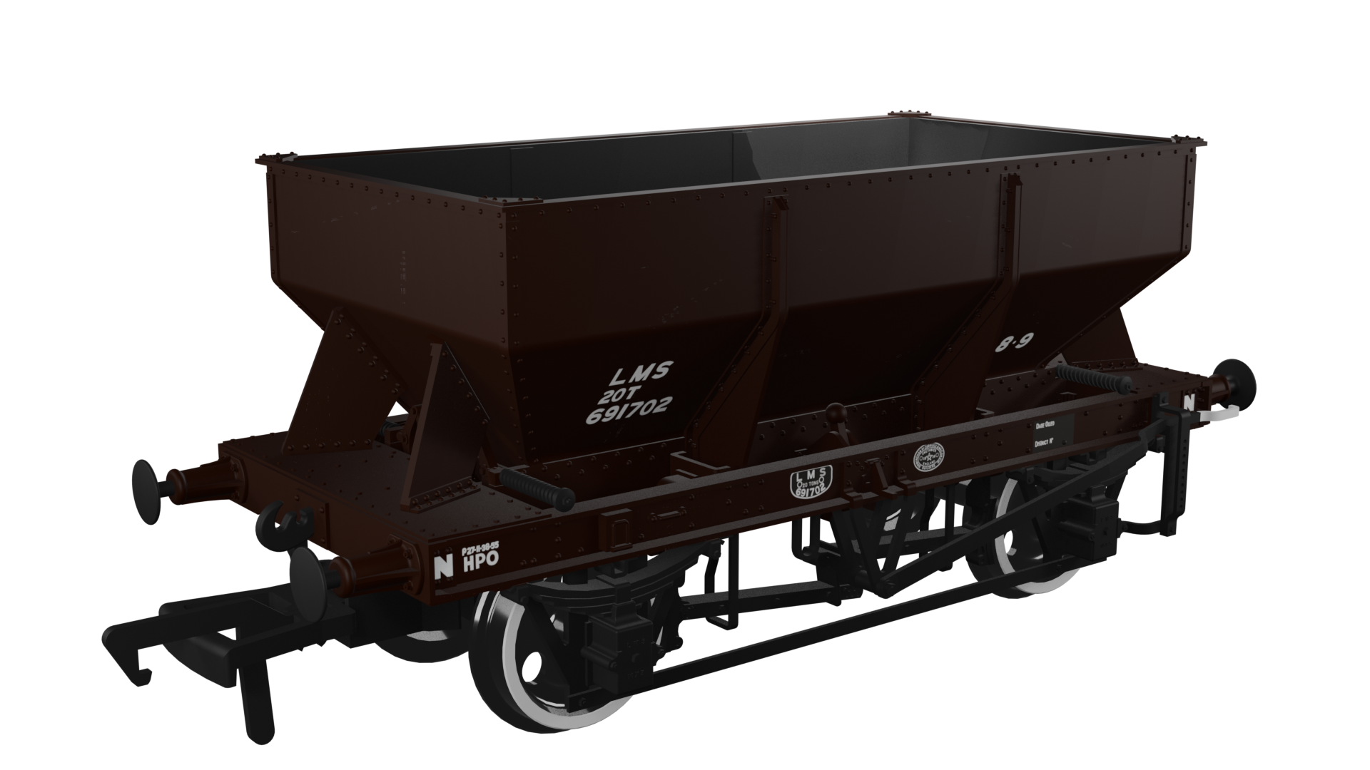 963005 LMS Iron Ore Hopper – LMS (post-36) No.691702 (image for) 963005 LMS Iron Ore Hopper – LMS (post-36) No.691702