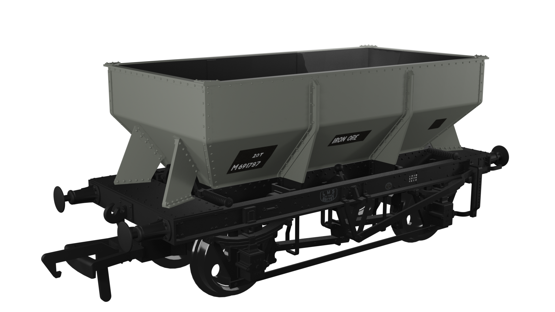 963009 LMS Iron Ore Hopper – BR (Iron Ore) No.M691797 (image for) 963009 LMS Iron Ore Hopper – BR (Iron Ore) No.M691797