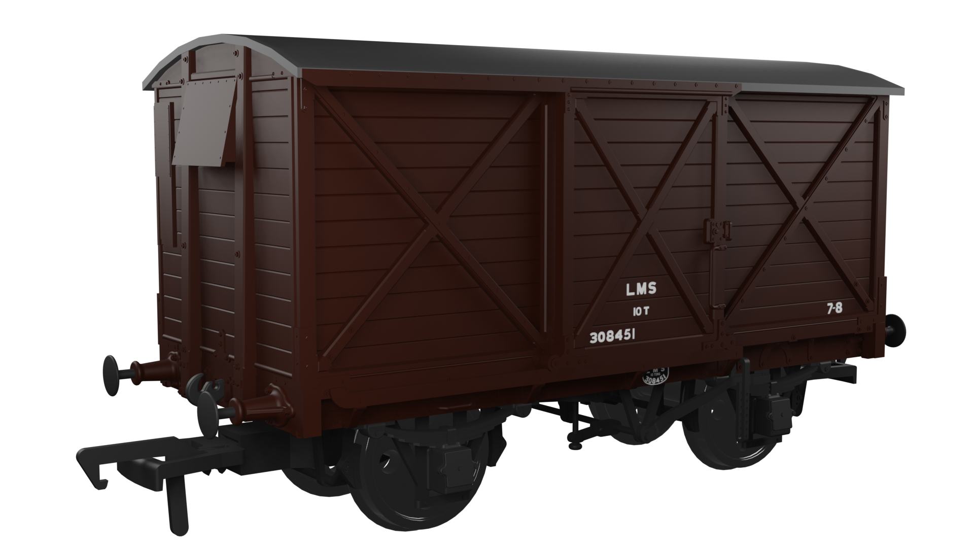 976012 CR Dia.67 10t Van – LMS (post-36) No.308451 (image for) 976012 CR Dia.67 10t Van – LMS (post-36) No.308451