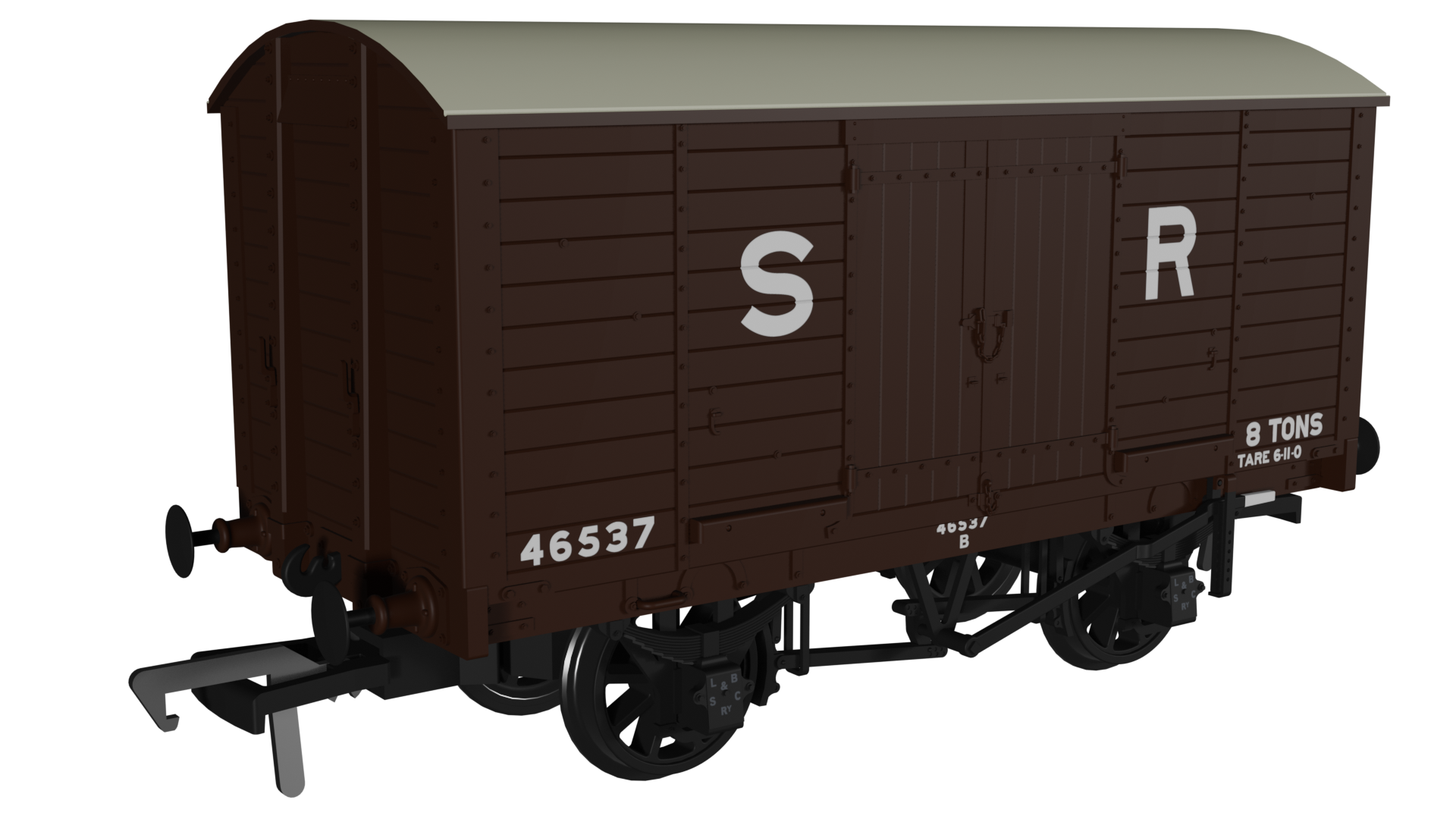 979007 LB&SCR Dia.8 Van – SR (pre-36) No.46537 (image for) 979007 LB&SCR Dia.8 Van – SR (pre-36) No.46537