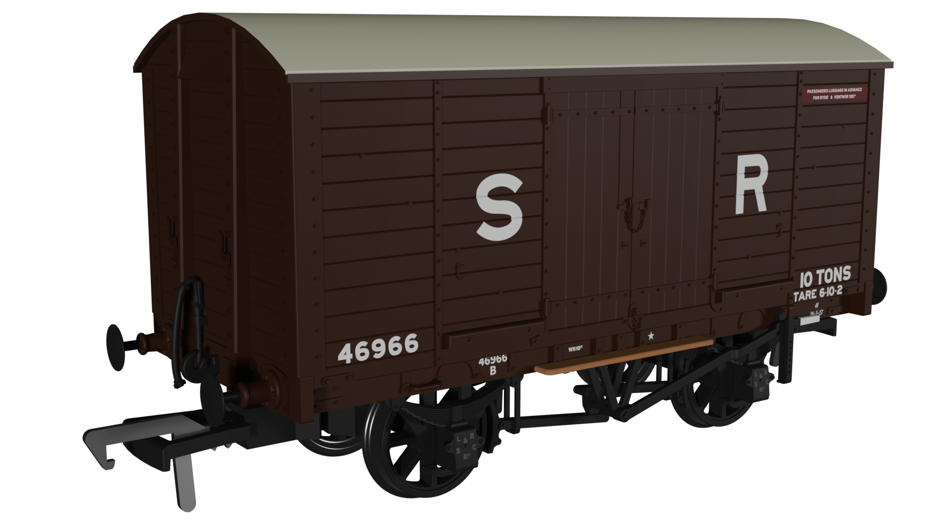979008 LB&SCR Dia.8 Van – SR (pre-36) No.46966 (image for) 979008 LB&SCR Dia.8 Van – SR (pre-36) No.46966