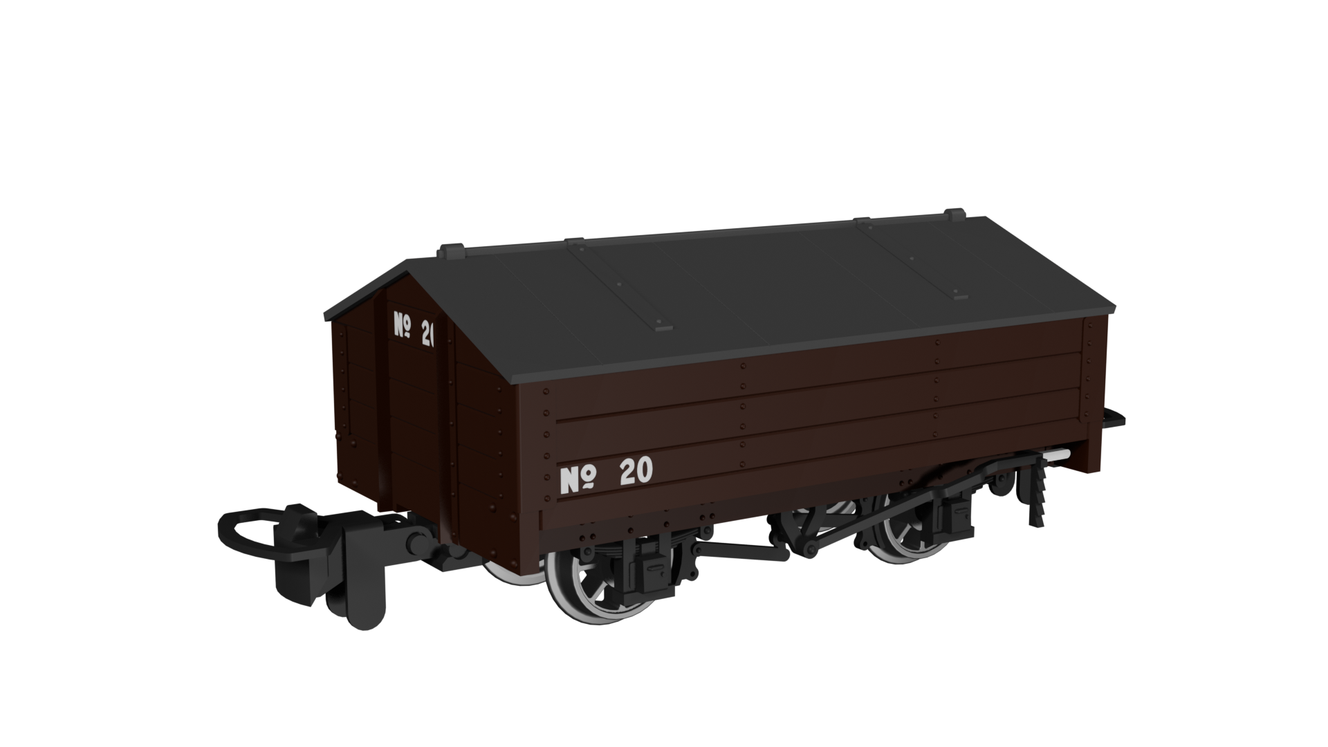 990401 Peaked Roof Van – Plain Brown No.20 (image for) 990401 Peaked Roof Van – Plain Brown No.20