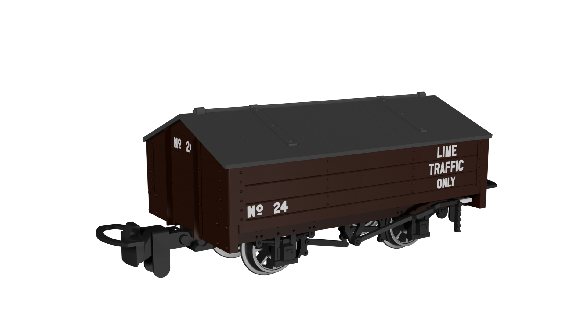 990402 Peaked Roof Van – Brown ‘Lime’ No.24 (image for) 990402 Peaked Roof Van – Brown ‘Lime’ No.24