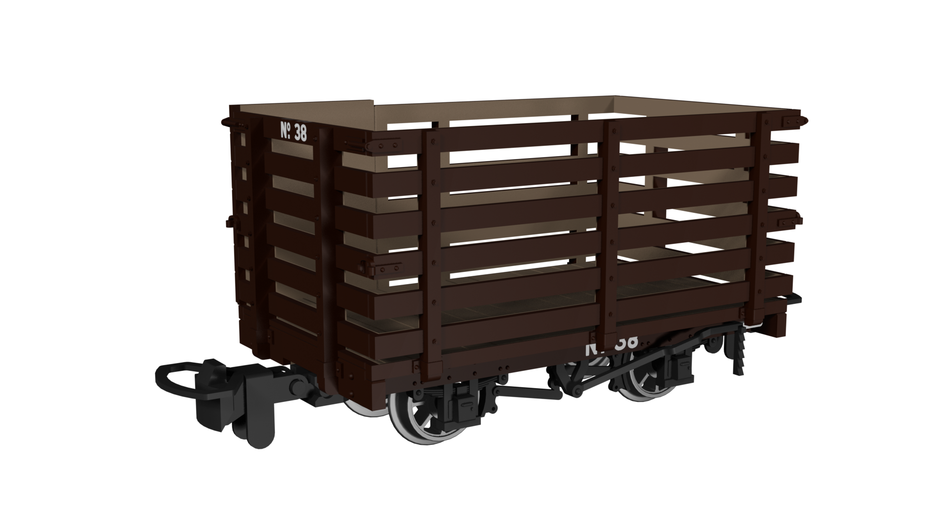 990604 Livestock Wagon – Plain Brown No.38 (image for) 990604 Livestock Wagon – Plain Brown No.38