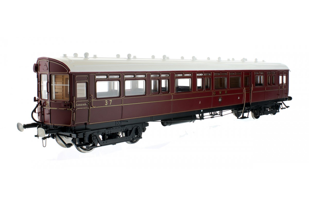 7P-004-007 GWR Autocoach Crimson Lake DCC ready (image for) 7P-004-007 GWR Autocoach Crimson Lake DCC ready