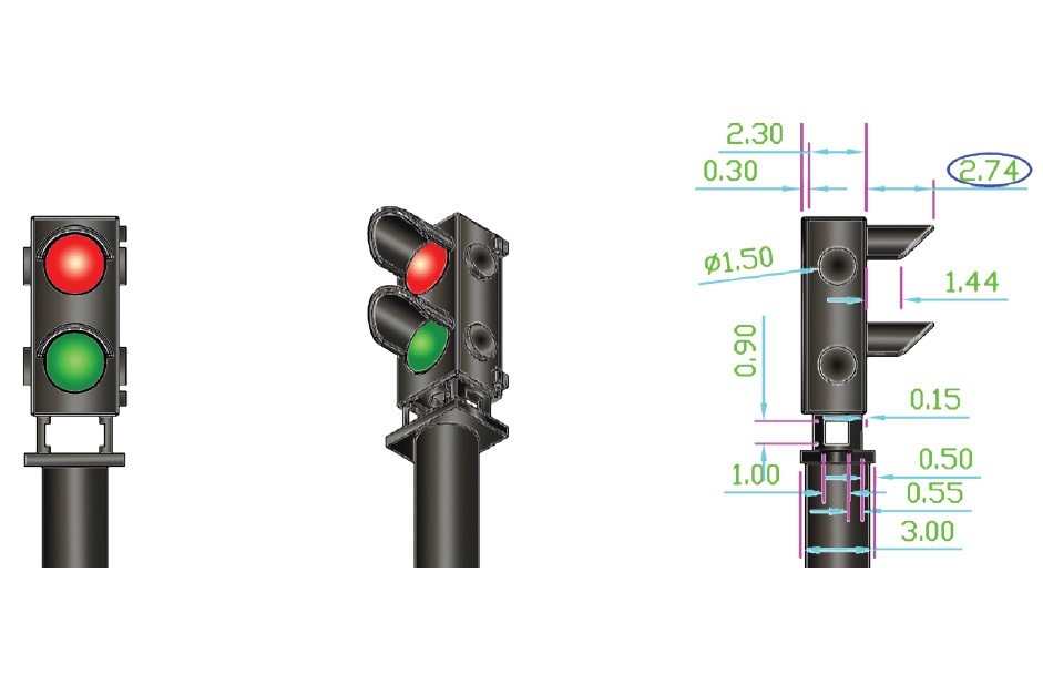 DCD-GS-RG.4 2-wire Red/Green Ground Signal (image for) DCD-GS-RG.4 2-wire Red/Green Ground Signal