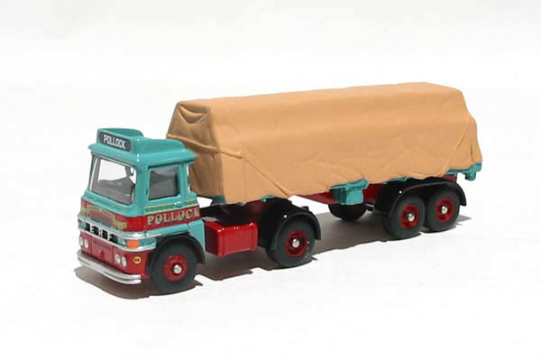 DG186003 ERF LV flatbed with sheeted trailer "Pollock" (image for) DG186003 ERF LV flatbed with sheeted trailer "Pollock"
