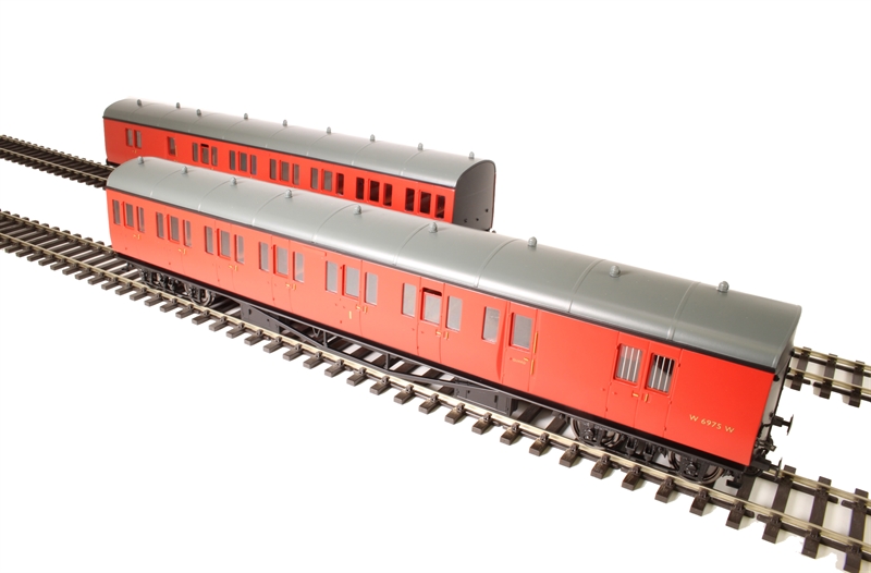 LHT-603 BR exGWR 2 coach B set crimson livery (image for) LHT-603 BR exGWR 2 coach B set crimson livery