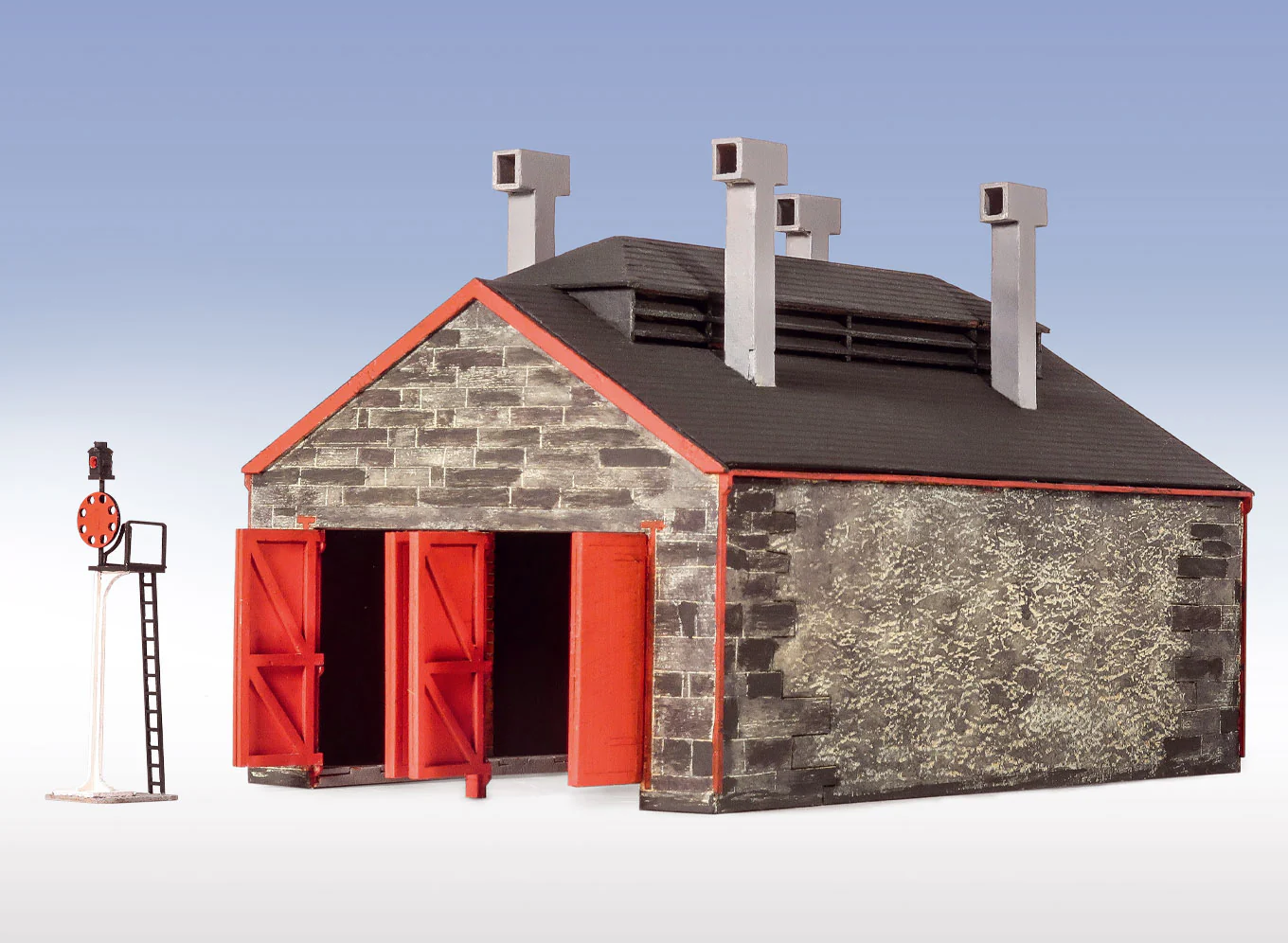 LK-219 OO/HO/OO-9 Two Road Engine Shed Lasercut Kit (image for) LK-219 OO/HO/OO-9 Two Road Engine Shed Lasercut Kit