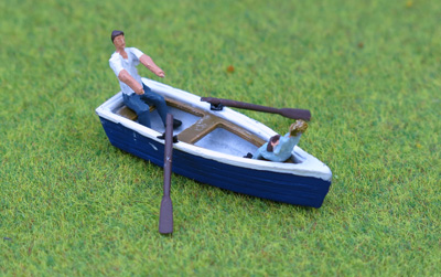 PDZ23 PD Marsh OO Gauge Row Boat with Passenger (image for) PDZ23 PD Marsh OO Gauge Row Boat with Passenger