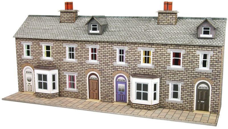 PN175 Stone terraced house fronts (image for) PN175 Stone terraced house fronts