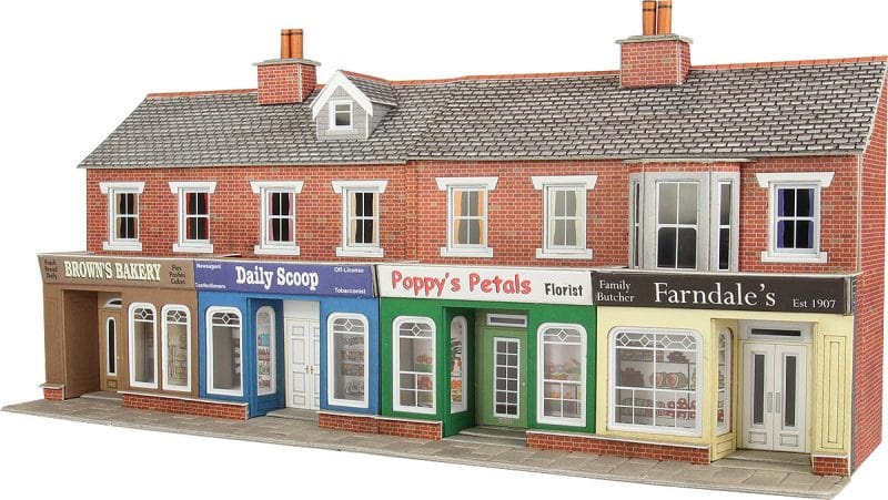 PO272 Brick terraced shop fronts (image for) PO272 Brick terraced shop fronts