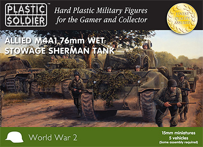 WW2V15008 Allied M4A1 76mm Wet Stowage Sherman (image for) WW2V15008 Allied M4A1 76mm Wet Stowage Sherman