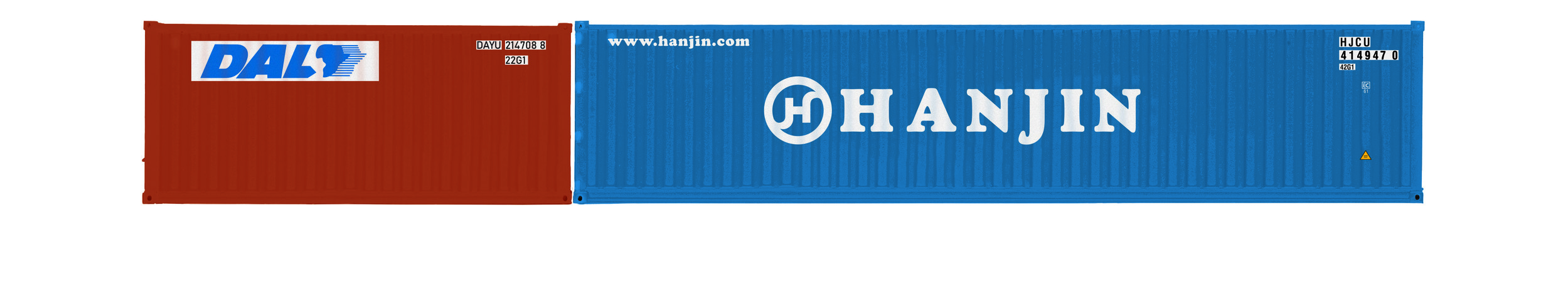 R60128 DAL & Hanjin, Container Pack, 1 x 20' and 1 x 40' (image for) R60128 DAL & Hanjin, Container Pack, 1 x 20' and 1 x 40'