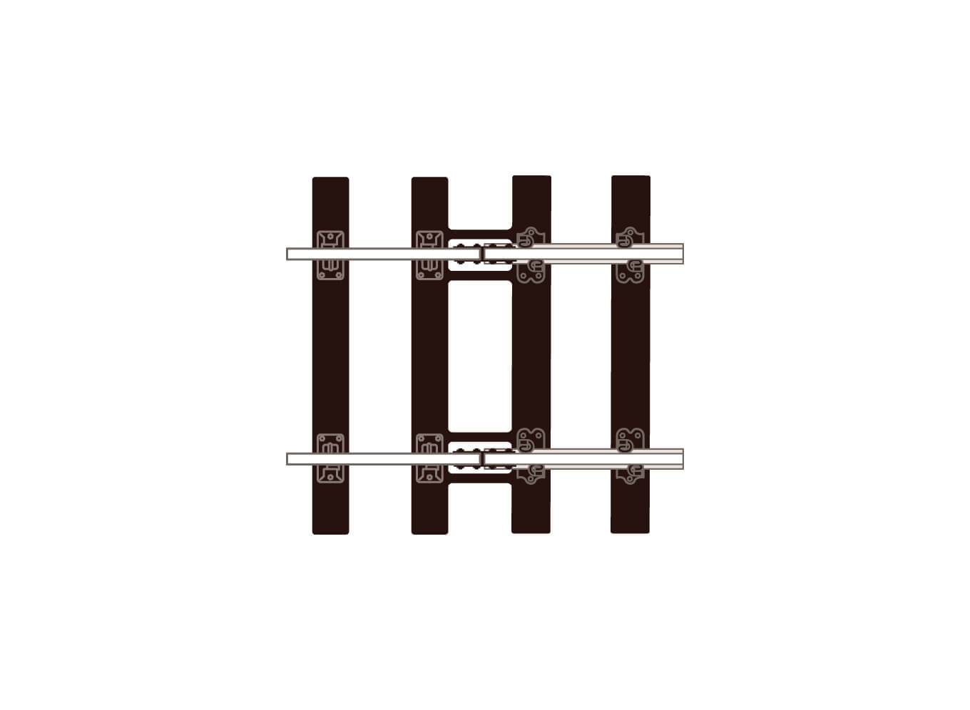 SL713 Transition track Bullhead - Flat bottom (Pack of 4) (image for) SL713 Transition track Bullhead - Flat bottom (Pack of 4)