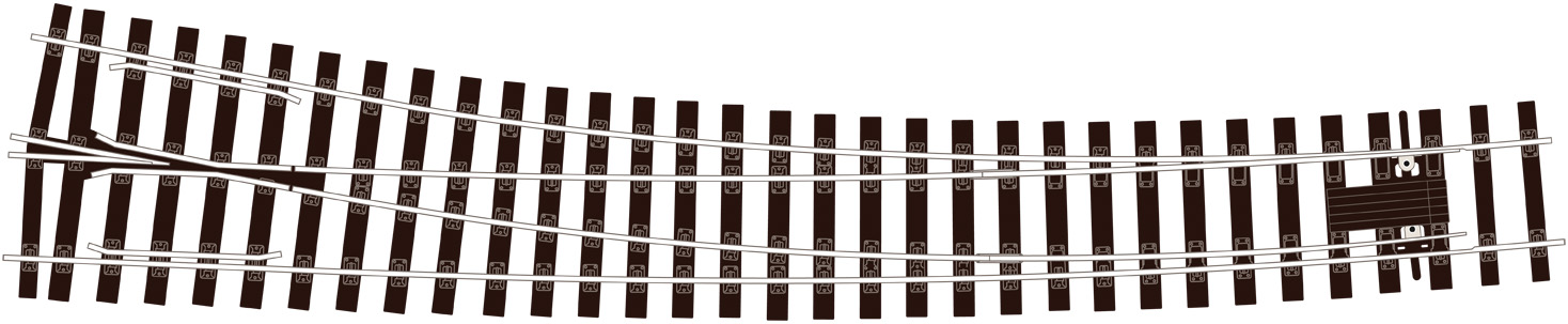SL-E786BH Curved Turnout Right Hand (image for) SL-E786BH Curved Turnout Right Hand