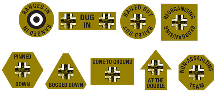 TK033 Battle Hardened Panzer Token Set (image for) TK033 Battle Hardened Panzer Token Set