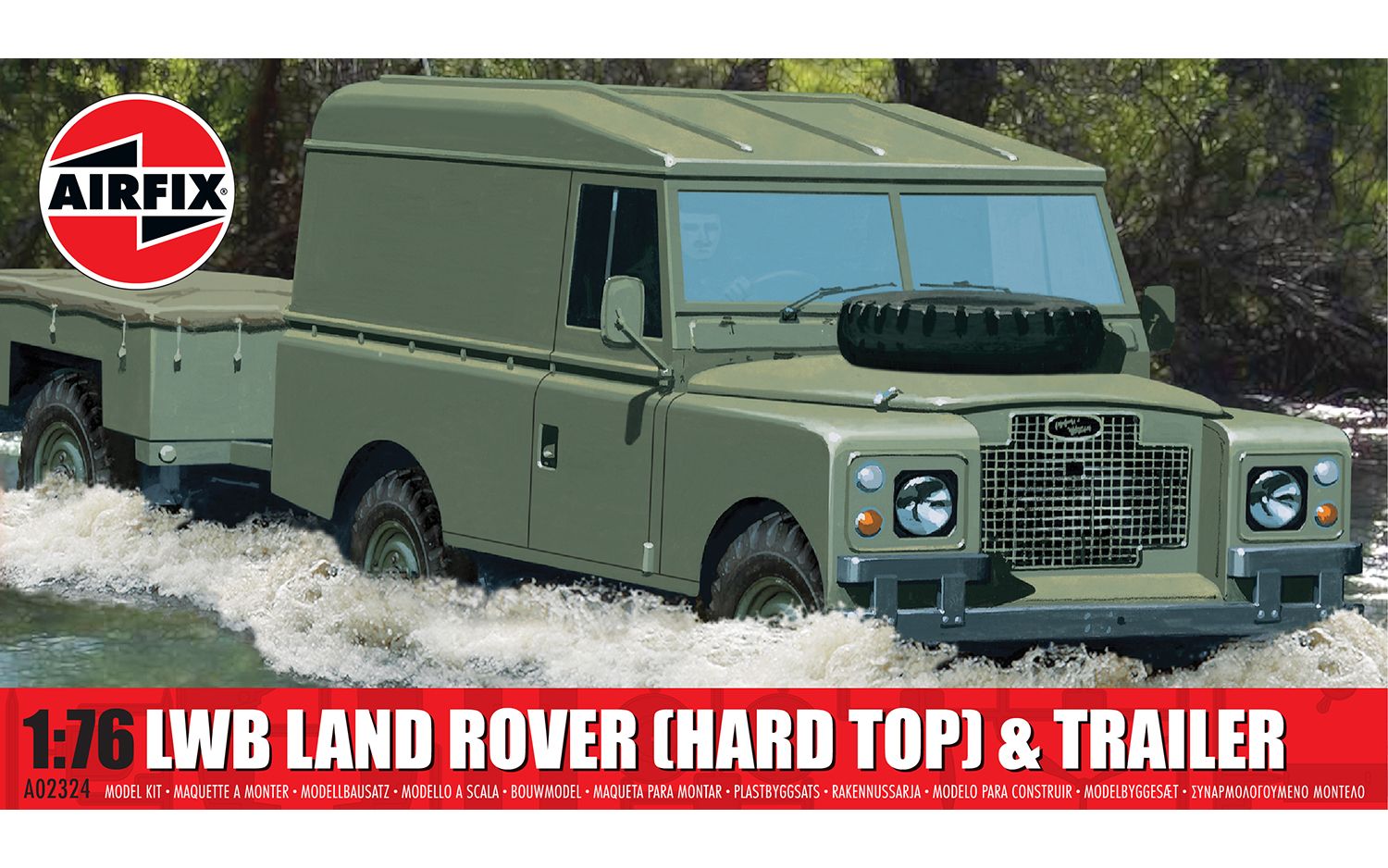 A02324 LWB Land Rover (Hard Top) & Trailer (image for) A02324 LWB Land Rover (Hard Top) & Trailer