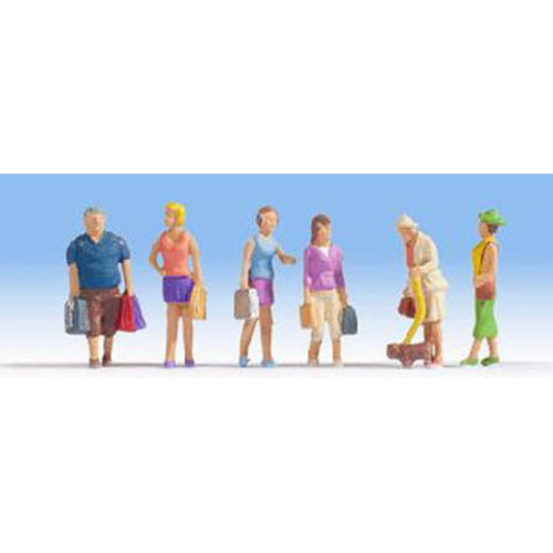 15518 Shoppers (6) And Dog Figure Set (image for) 15518 Shoppers (6) And Dog Figure Set