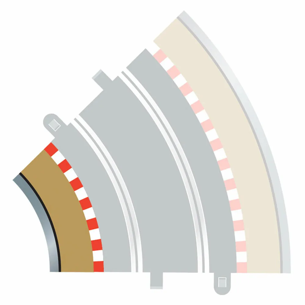 C8225 Radius 2 Curve Inner Borders 45° x 4 (image for) C8225 Radius 2 Curve Inner Borders 45° x 4