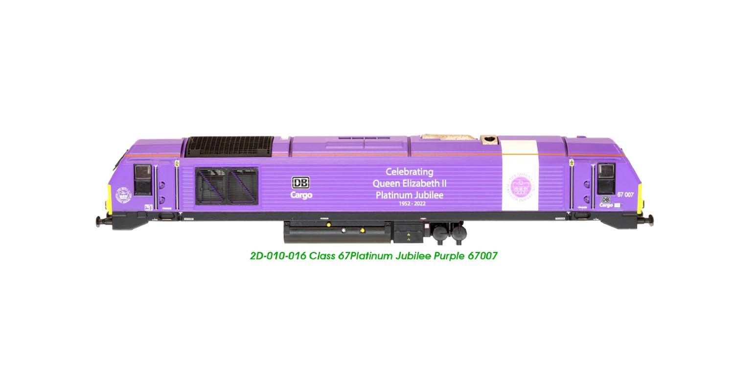 2D-010-016 Class 67 007 DB Cargo Platinum Jubilee Purple (image for) 2D-010-016 Class 67 007 DB Cargo Platinum Jubilee Purple
