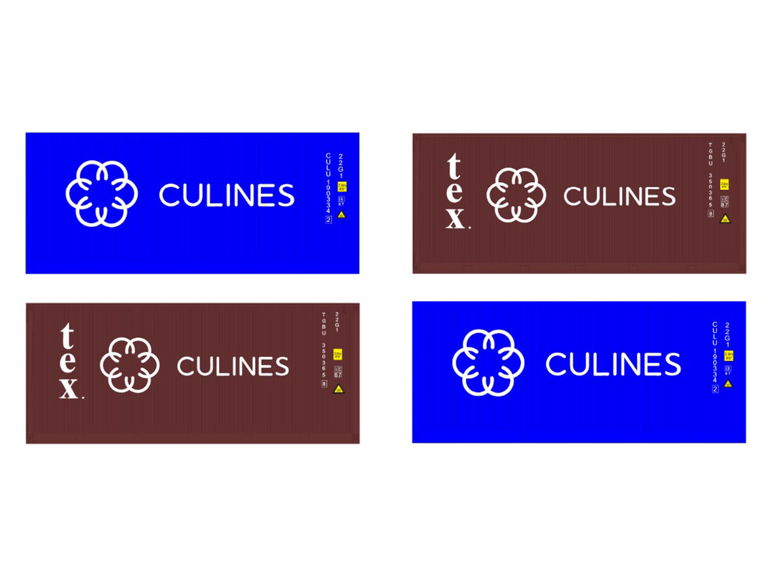 2F-028-210 20ft Container Set (4) Culines/TBGU (image for) 2F-028-210 20ft Container Set (4) Culines/TBGU