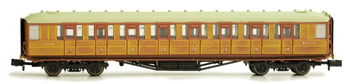 2P-011-014 GRESLEY COACH LNER TEAK 3RD 10044 (image for) 2P-011-014 GRESLEY COACH LNER TEAK 3RD 10044