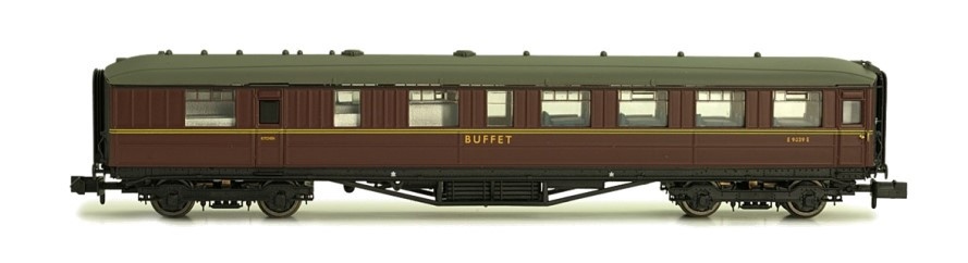 2P-011-373 GRESLEY COACH BR MAROON BUFFET E9120E (image for) 2P-011-373 GRESLEY COACH BR MAROON BUFFET E9120E