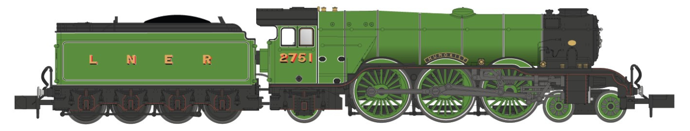 2S-011-011 A1 2751 'Humourist' LNER Apple Green (image for) 2S-011-011 A1 2751 'Humourist' LNER Apple Green