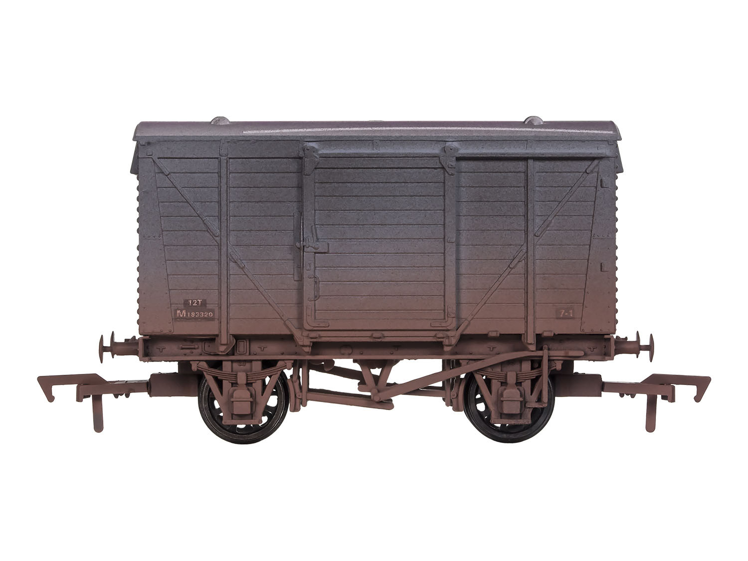 4F-011-047 VENTILATED VAN BR GREY M183320 WEATHERED (image for) 4F-011-047 VENTILATED VAN BR GREY M183320 WEATHERED