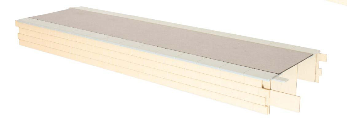 7B-000-007 KITMASTER PLATFORM ISLAND STRAIGHT STONE/TARMAC (image for) 7B-000-007 KITMASTER PLATFORM ISLAND STRAIGHT STONE/TARMAC