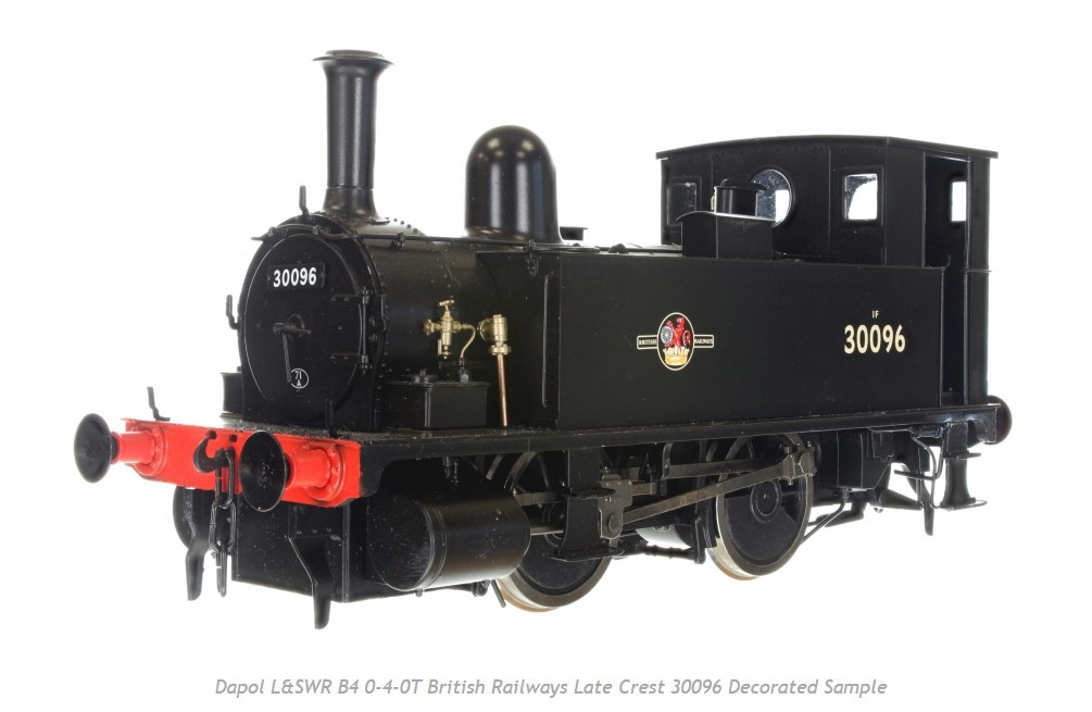7S-018-005 B4 0-4-0T DOCK TANK 30096 BR LATE CREST (image for) 7S-018-005 B4 0-4-0T DOCK TANK 30096 BR LATE CREST