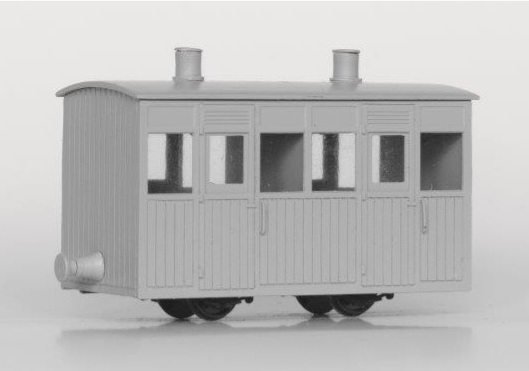 DM68 Victorian Two Compartment Planked 4-Wheel Coach (image for) DM68 Victorian Two Compartment Planked 4-Wheel Coach