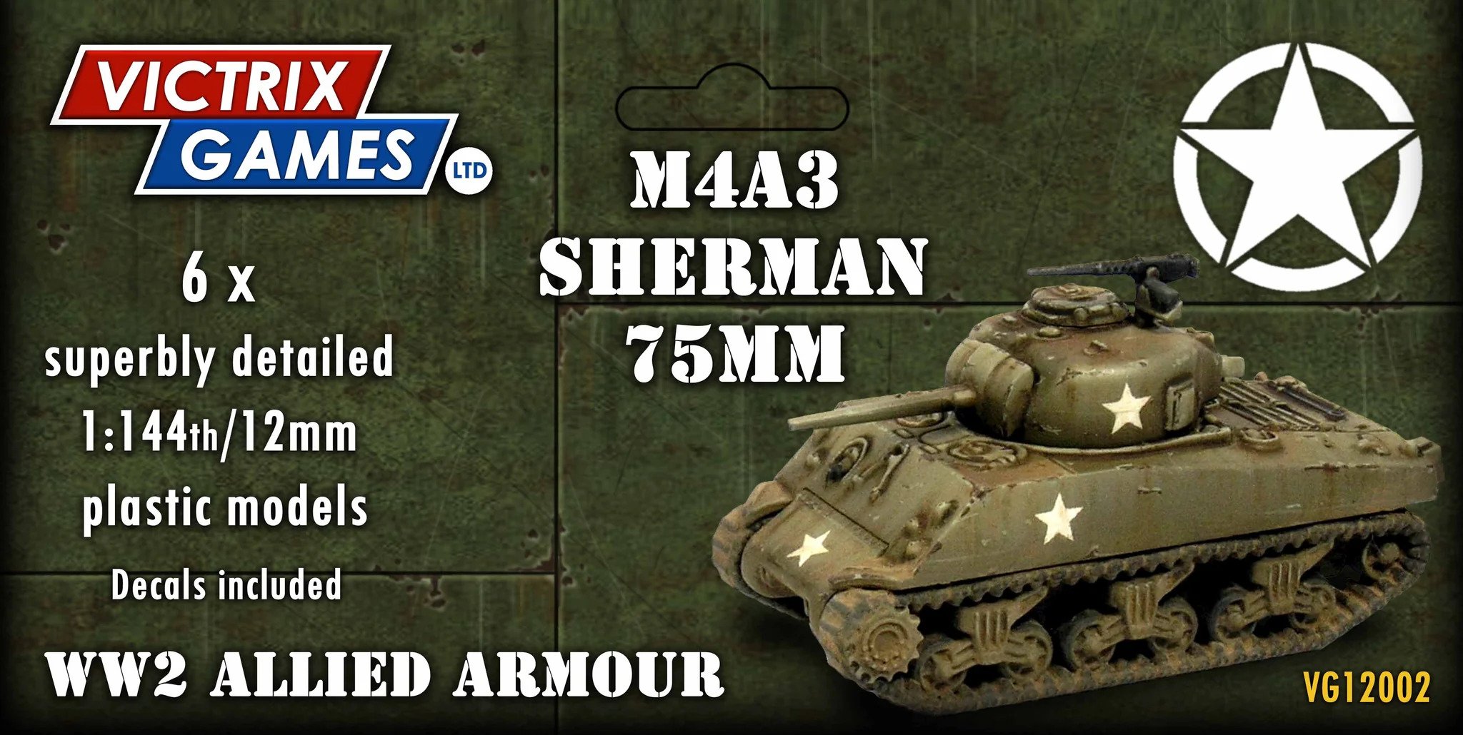 VG12002 Sherman M4A3 75mm (image for) VG12002 Sherman M4A3 75mm
