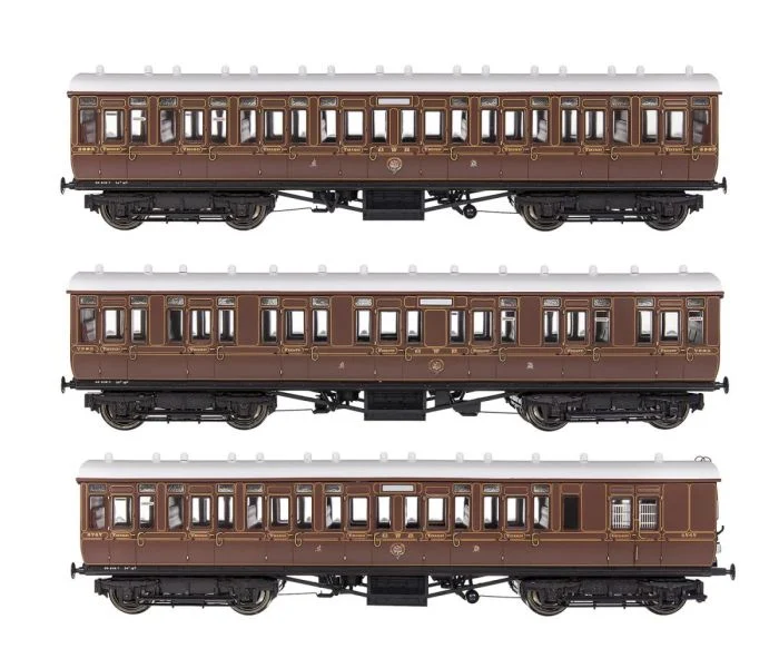GM4310101 GWR Toplight Coach Set (3) GWR Lined Crimson Pack A (image for) GM4310101 GWR Toplight Coach Set (3) GWR Lined Crimson Pack A