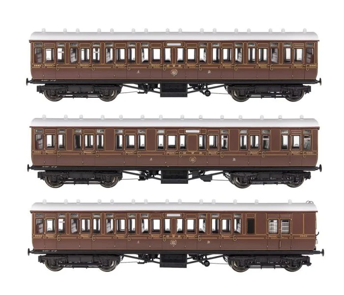 GM4310102 GWR Toplight Coach Set (3) GWR Lined Crimson Pack B (image for) GM4310102 GWR Toplight Coach Set (3) GWR Lined Crimson Pack B
