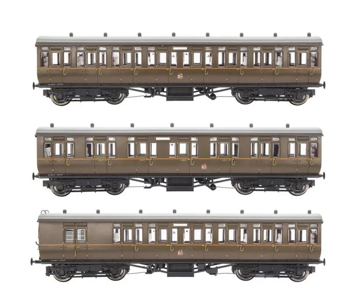 GM4310108 GWR Toplight Coach Set (3) GWR All Brown Pack B (image for) GM4310108 GWR Toplight Coach Set (3) GWR All Brown Pack B