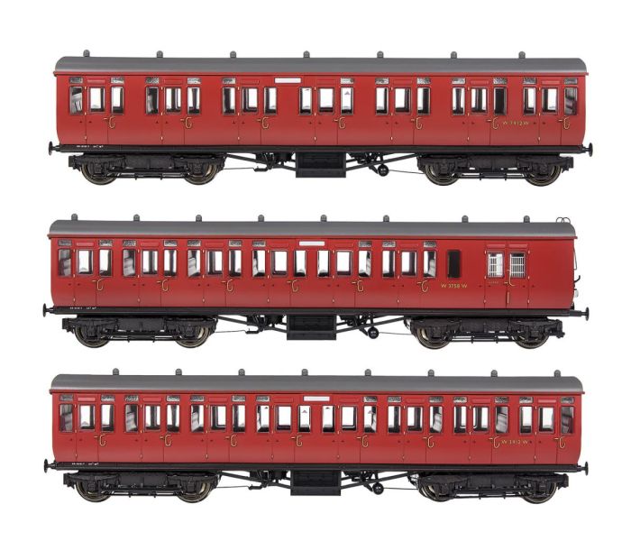 GM4310110 GWR Toplight Coach Set (3) BR(WR) Maroon Pack B (image for) GM4310110 GWR Toplight Coach Set (3) BR(WR) Maroon Pack B