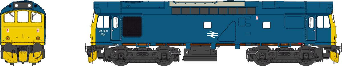 2547 CLASS 25/3 25301 BR BLUE WITH DOMINO HEADCODES (image for) 2547 CLASS 25/3 25301 BR BLUE WITH DOMINO HEADCODES