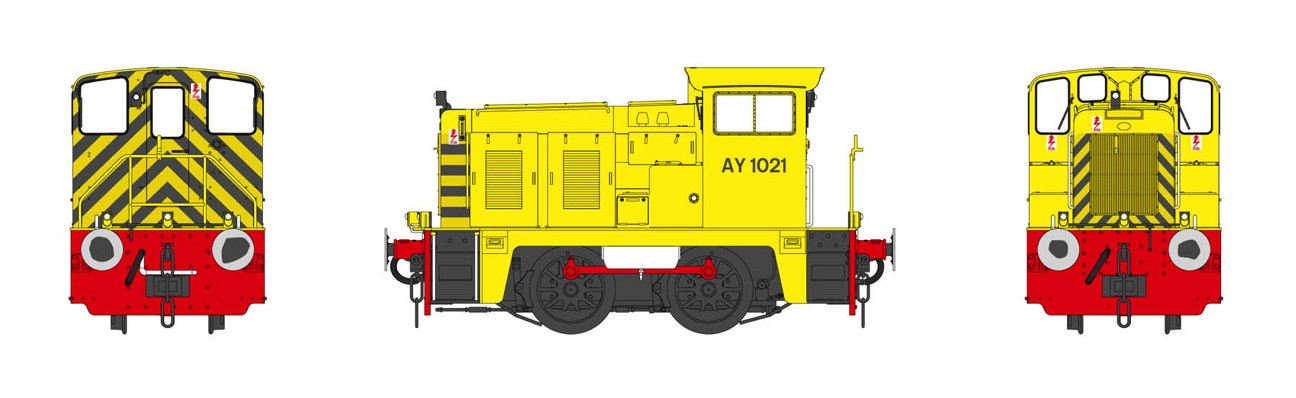 2847 Class 02 AY1061 Industrial Yellow Diesel Locomotive (image for) 2847 Class 02 AY1061 Industrial Yellow Diesel Locomotive