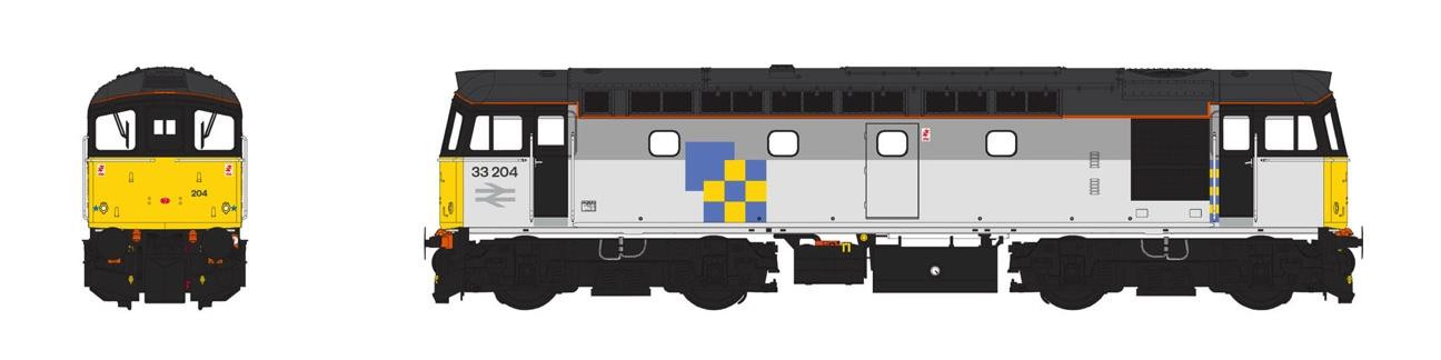 3385 CLASS 33 204 BR RAILFREIGHT CONSTRUCTION (image for) 3385 CLASS 33 204 BR RAILFREIGHT CONSTRUCTION