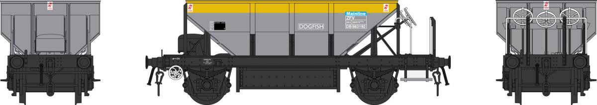 4387 ZFV DOGFISH BR DUTCH GREY/YELLOW DB983192 MAINLINE (image for) 4387 ZFV DOGFISH BR DUTCH GREY/YELLOW DB983192 MAINLINE