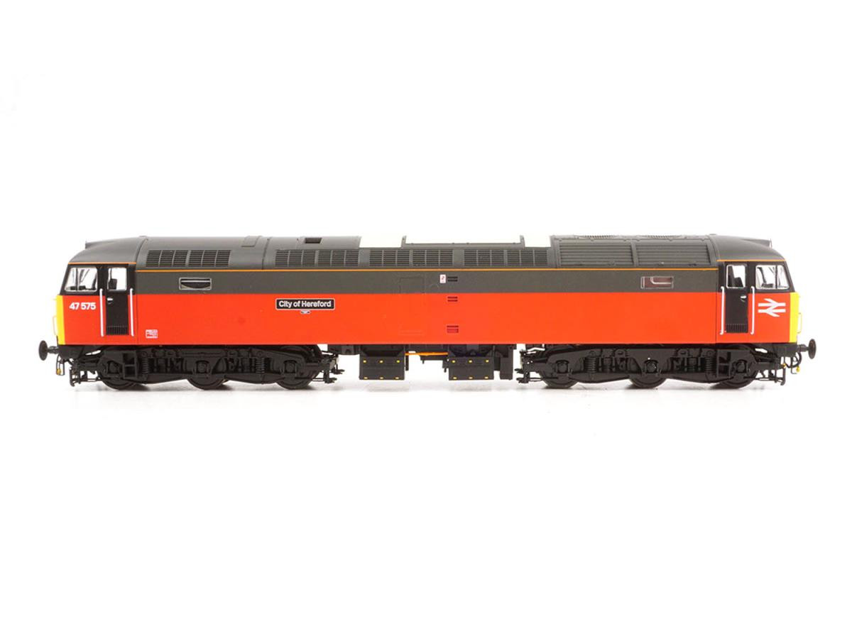 47263 CLASS 47 575 CITY OF HEREFORD PARCELS RED/GREY (DCC-SOUND) (image for) 47263 CLASS 47 575 CITY OF HEREFORD PARCELS RED/GREY (DCC-SOUND)